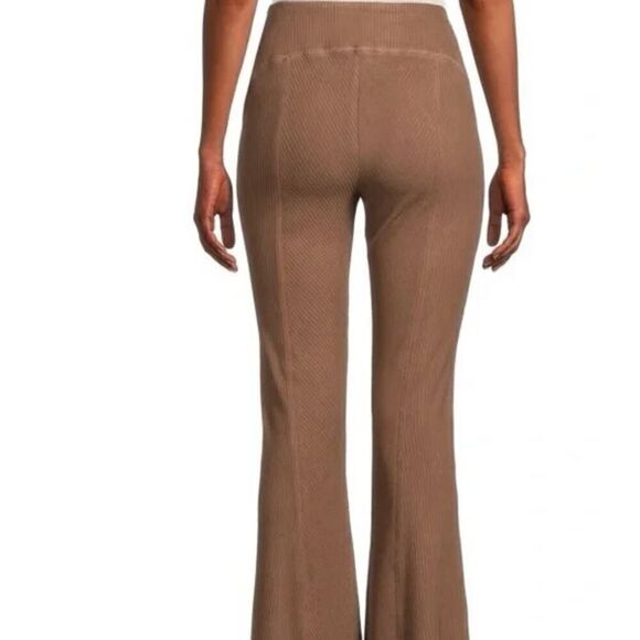 AREA STARS NWT MSRP: $150 flare leg ribbed pull-on pants taupe brown size small - Picture 2 of 6